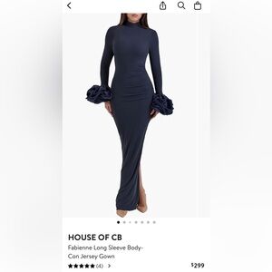 House of CB Febienme Long Dress in Navy XS